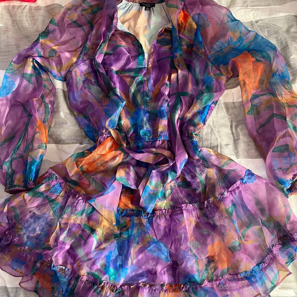 Floral Organza Midi Dress Current Air